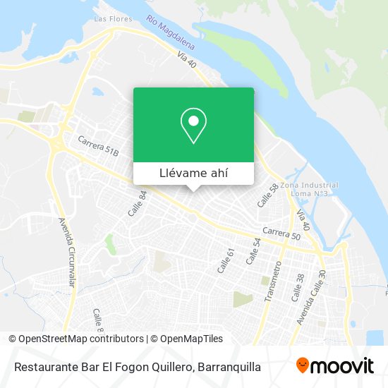 Mapa de Restaurante Bar El Fogon Quillero
