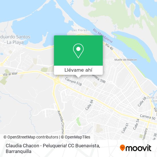 Mapa de Claudia Chacon - Peluqueria! CC Buenavista