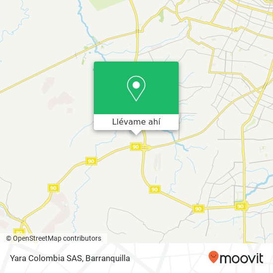 Mapa de Yara Colombia SAS