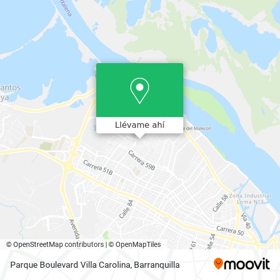 Mapa de Parque Boulevard Villa Carolina