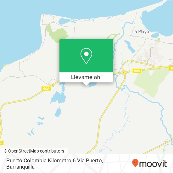 Mapa de Puerto Colombia Kilometro 6 Via Puerto
