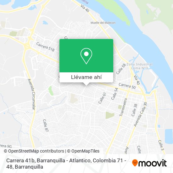 Mapa de Carrera 41b, Barranquilla - Atlantico, Colombia 71 - 48