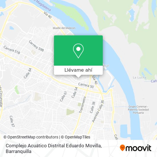 Mapa de Complejo Acuático Distrital Eduardo Movilla