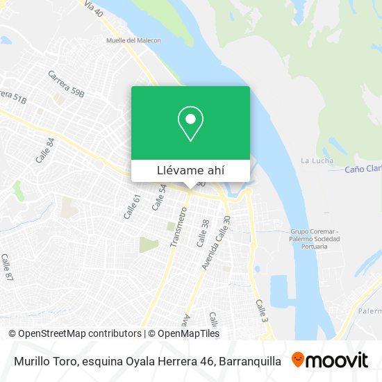 Mapa de Murillo Toro, esquina Oyala Herrera 46
