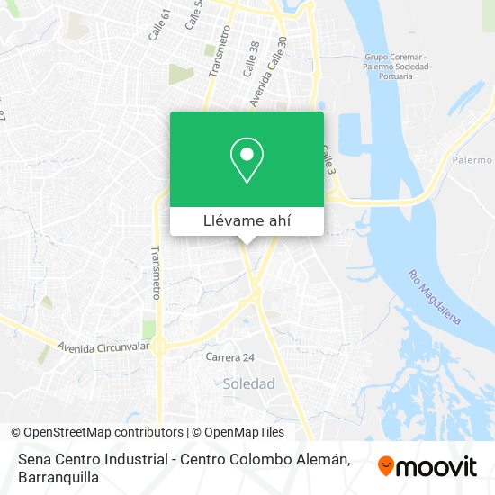 Mapa de Sena Centro Industrial - Centro Colombo Alemán