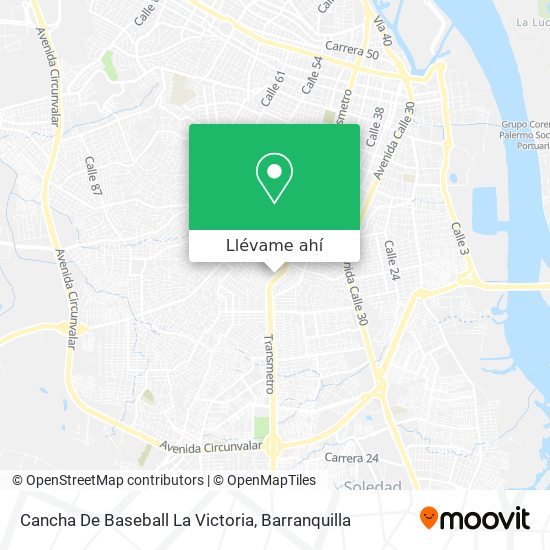 Mapa de Cancha De Baseball La Victoria