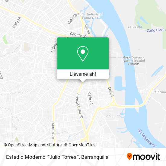 Mapa de Estadio Moderno ""Julio Torres""