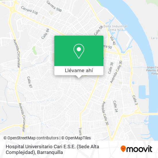 Mapa de Hospital Universitario Cari E.S.E. (Sede Alta Complejidad)