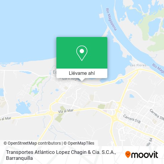 Mapa de Transportes Atlántico Lopez Chagin & Cia. S.C.A.