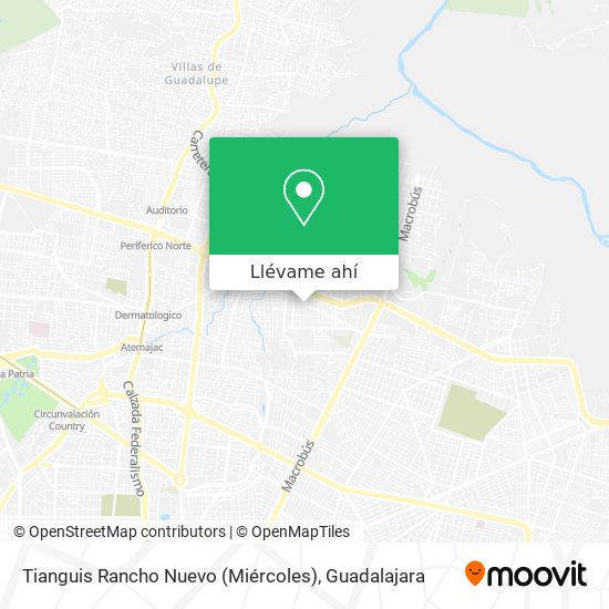 Mapa de Tianguis Rancho Nuevo (Miércoles)