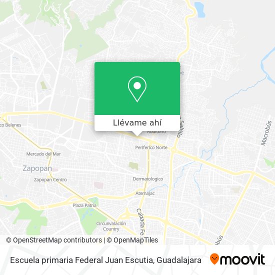 Mapa de Escuela primaria Federal Juan Escutia