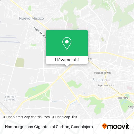 Mapa de Hamburguesas Gigantes al Carbon