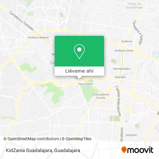 Mapa de KidZania Guadalajara