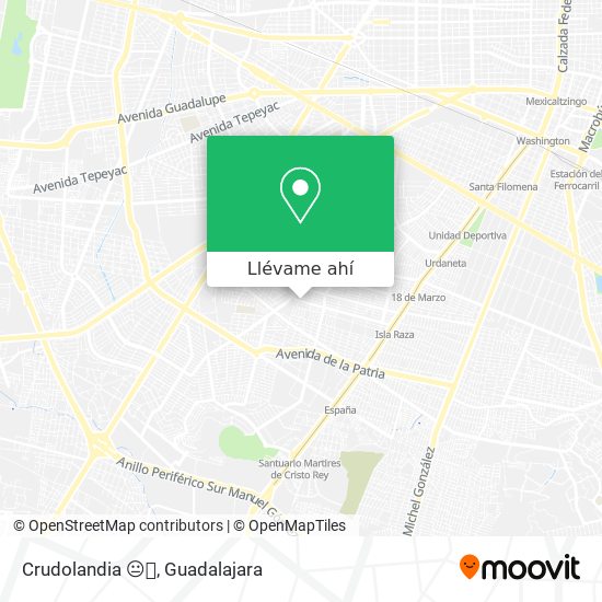 Cómo llegar a Crudolandia ?? en Guadalajara en Autobús o Tren?