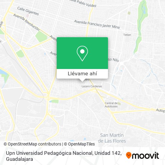 Mapa de Upn Universidad Pedagógica Nacional, Unidad 142
