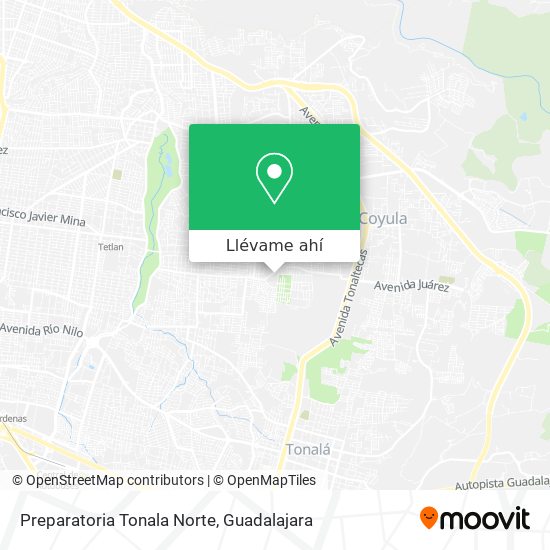 Mapa de Preparatoria Tonala Norte