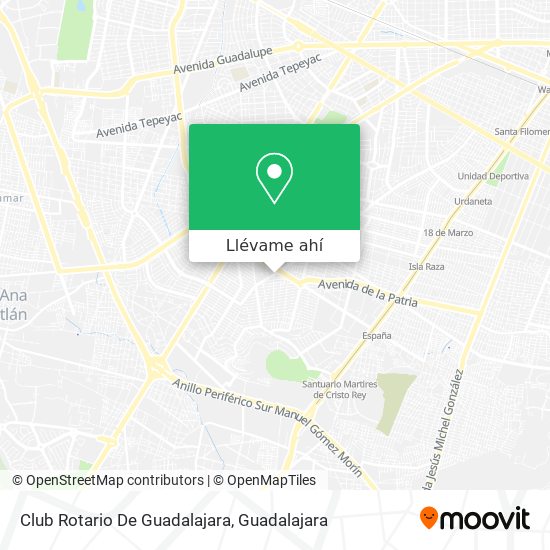 Mapa de Club Rotario De Guadalajara