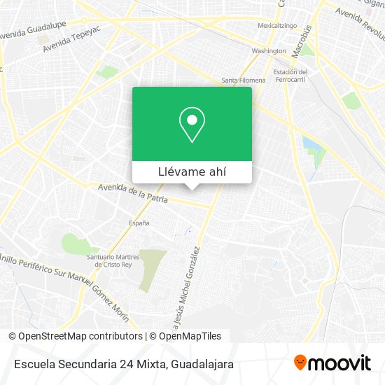 Mapa de Escuela Secundaria 24 Mixta