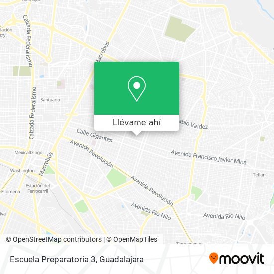 Mapa de Escuela Preparatoria 3