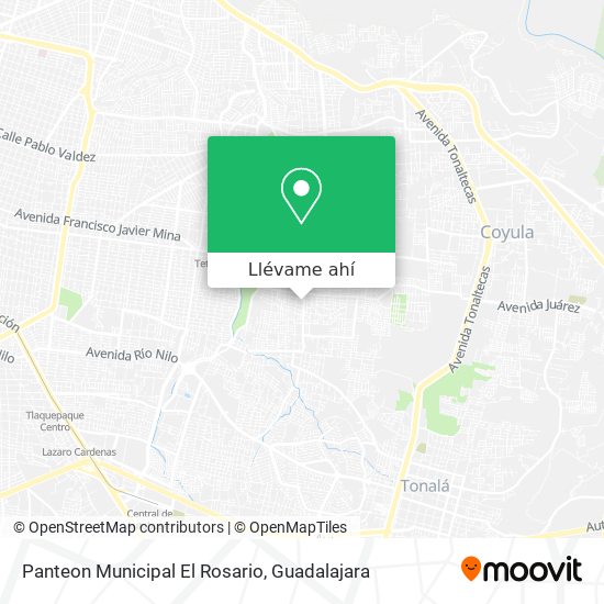 Mapa de Panteon Municipal El Rosario