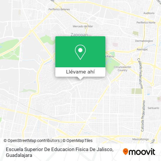 Mapa de Escuela Superior De Educacion Fisica De Jalisco