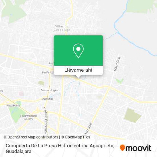 Mapa de Compuerta De La Presa Hidroelectrica Aguaprieta