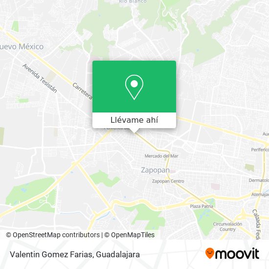 Mapa de Valentin Gomez Farias