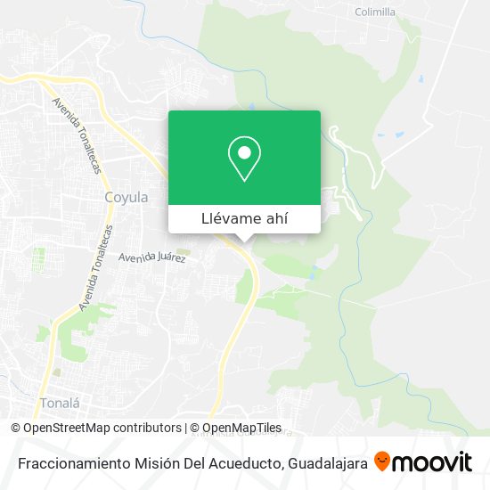 Mapa de Fraccionamiento Misión Del Acueducto