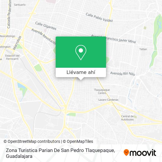 Mapa de Zona Turistica Parian De San Pedro Tlaquepaque