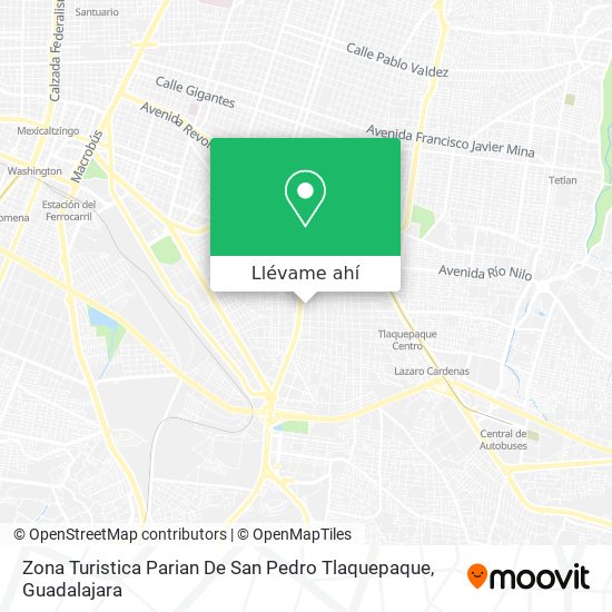 Mapa de Zona Turistica Parian De San Pedro Tlaquepaque