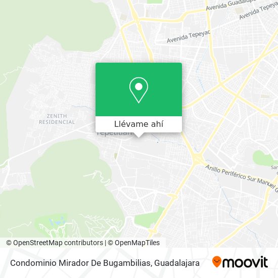 Mapa de Condominio Mirador De Bugambilias