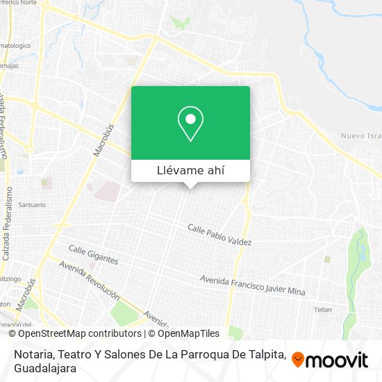 Mapa de Notaria, Teatro Y Salones De La Parroqua De Talpita