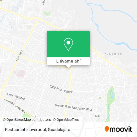 Mapa de Restaurante Liverpool