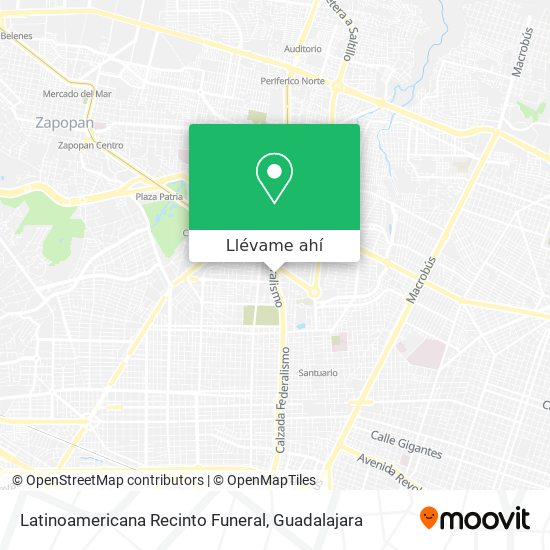 Mapa de Latinoamericana Recinto Funeral