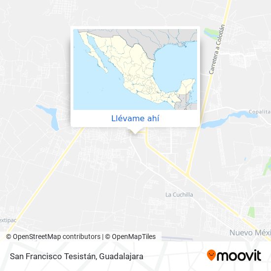 Mapa de San Francisco Tesistán