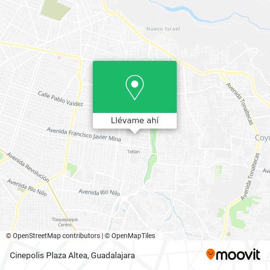 Mapa de Cinepolis Plaza Altea