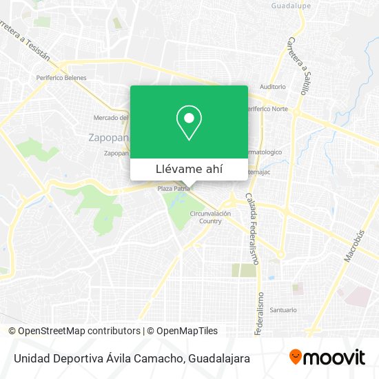 Mapa de Unidad Deportiva Ávila Camacho