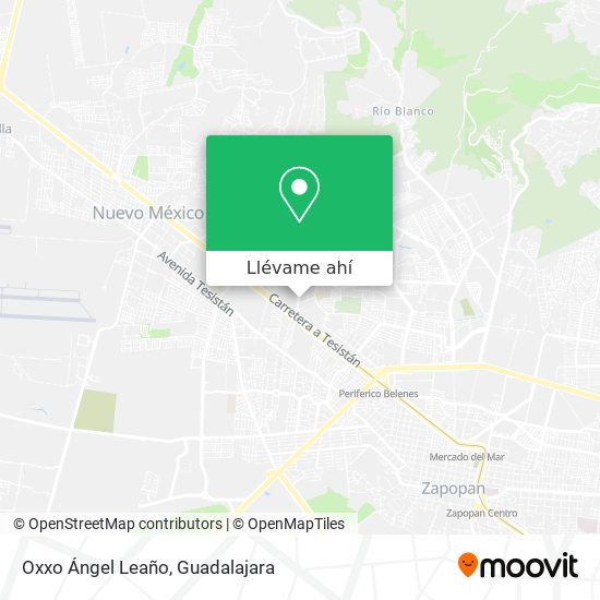 Mapa de Oxxo Ángel Leaño