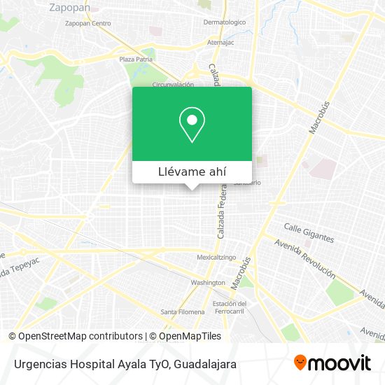 Mapa de Urgencias Hospital  Ayala  TyO