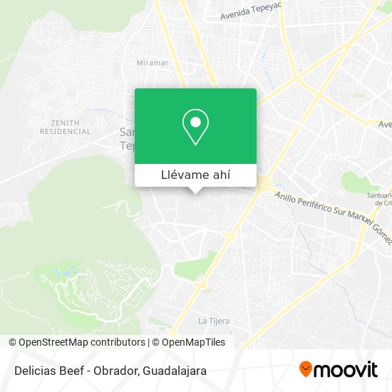 Mapa de Delicias Beef - Obrador