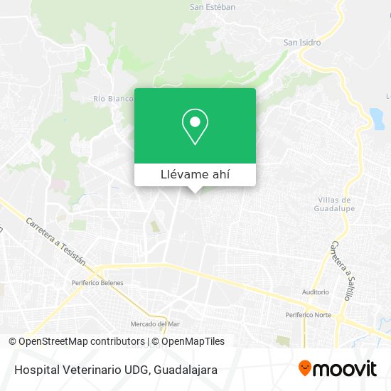 Mapa de Hospital Veterinario UDG