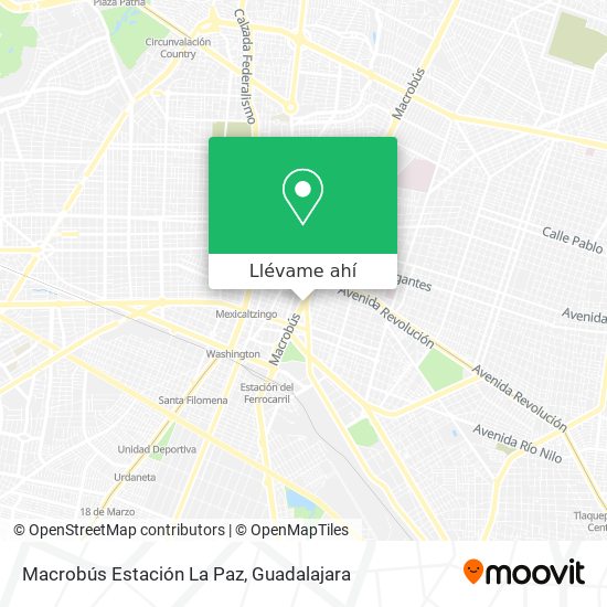 Mapa de Macrobús Estación La Paz