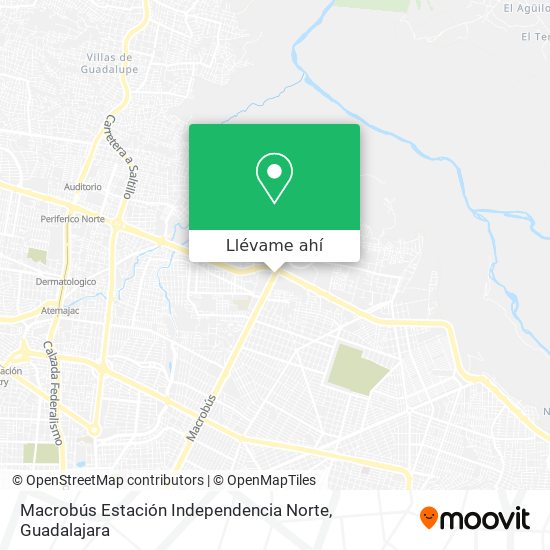 Mapa de Macrobús Estación Independencia Norte