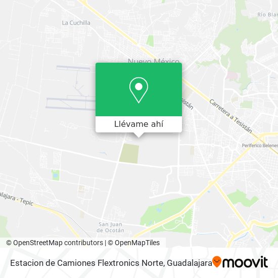 Mapa de Estacion de Camiones Flextronics Norte