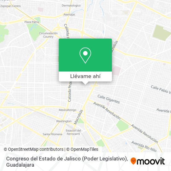 Mapa de Congreso del Estado de Jalisco (Poder Legislativo)