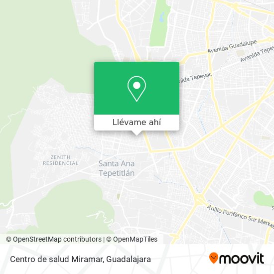 Mapa de Centro de salud Miramar