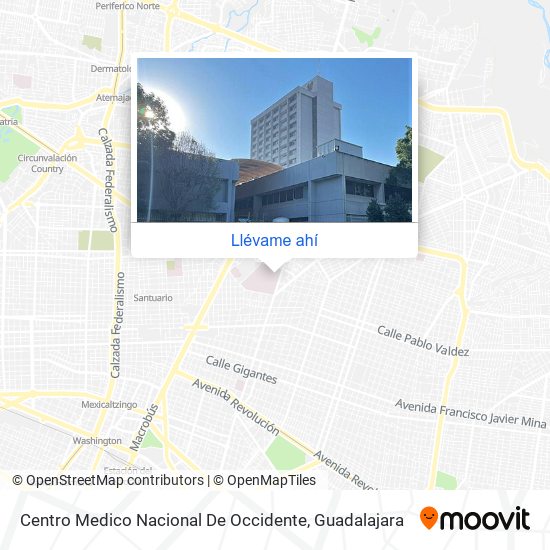 Mapa de Centro Medico Nacional De Occidente