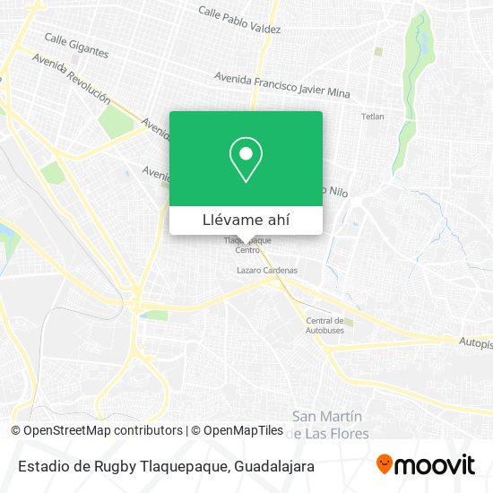 Mapa de Estadio de Rugby Tlaquepaque