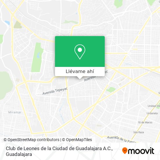 Cómo llegar a Club de Leones de la Ciudad de Guadalajara . en Zapopan en  Autobús o Tren?