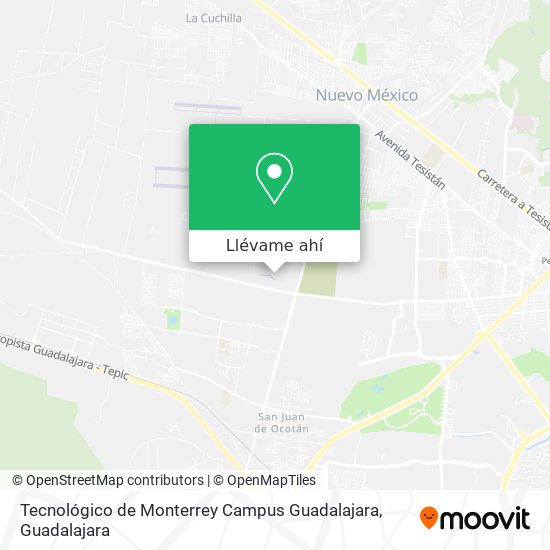 Mapa de Tecnológico de Monterrey Campus Guadalajara